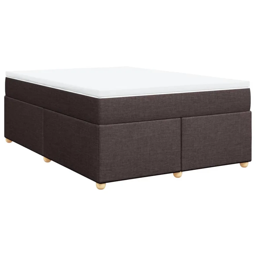 Sommier à lattes de lit avec matelas Marron foncé 140x200 cm - 9