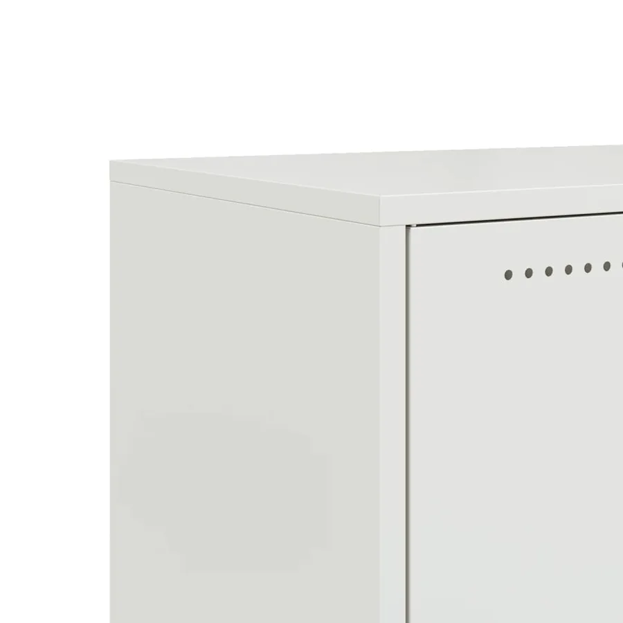 Meuble TV blanc 68x39x43,5 cm acier - 10