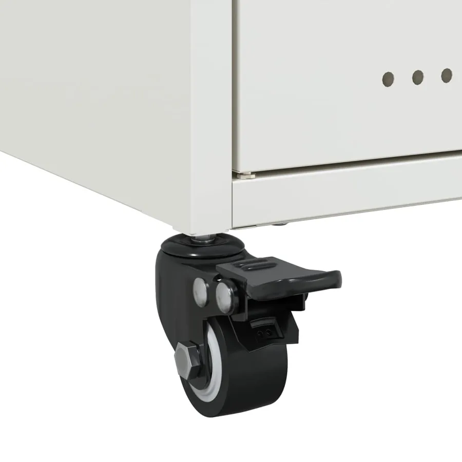 Meuble TV blanc 68x39x43,5 cm acier - 11
