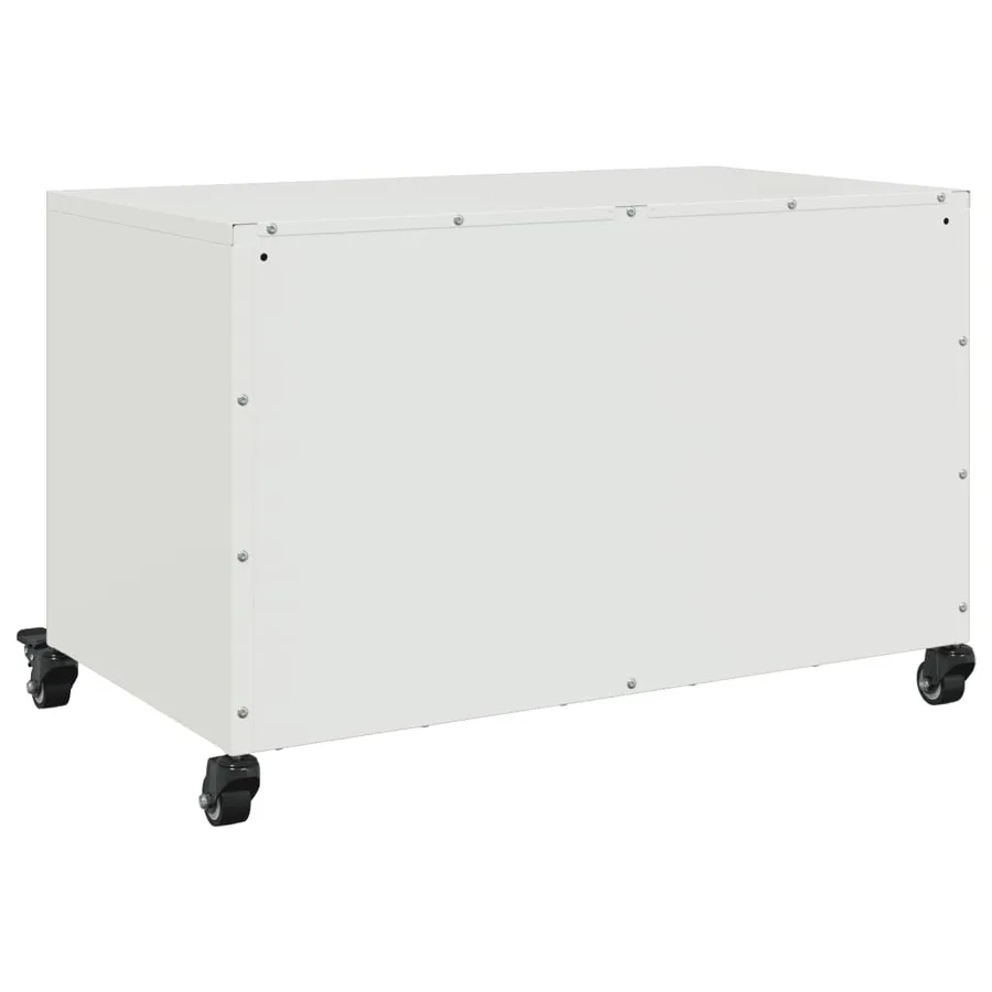 Meuble TV blanc 68x39x43,5 cm acier - 8