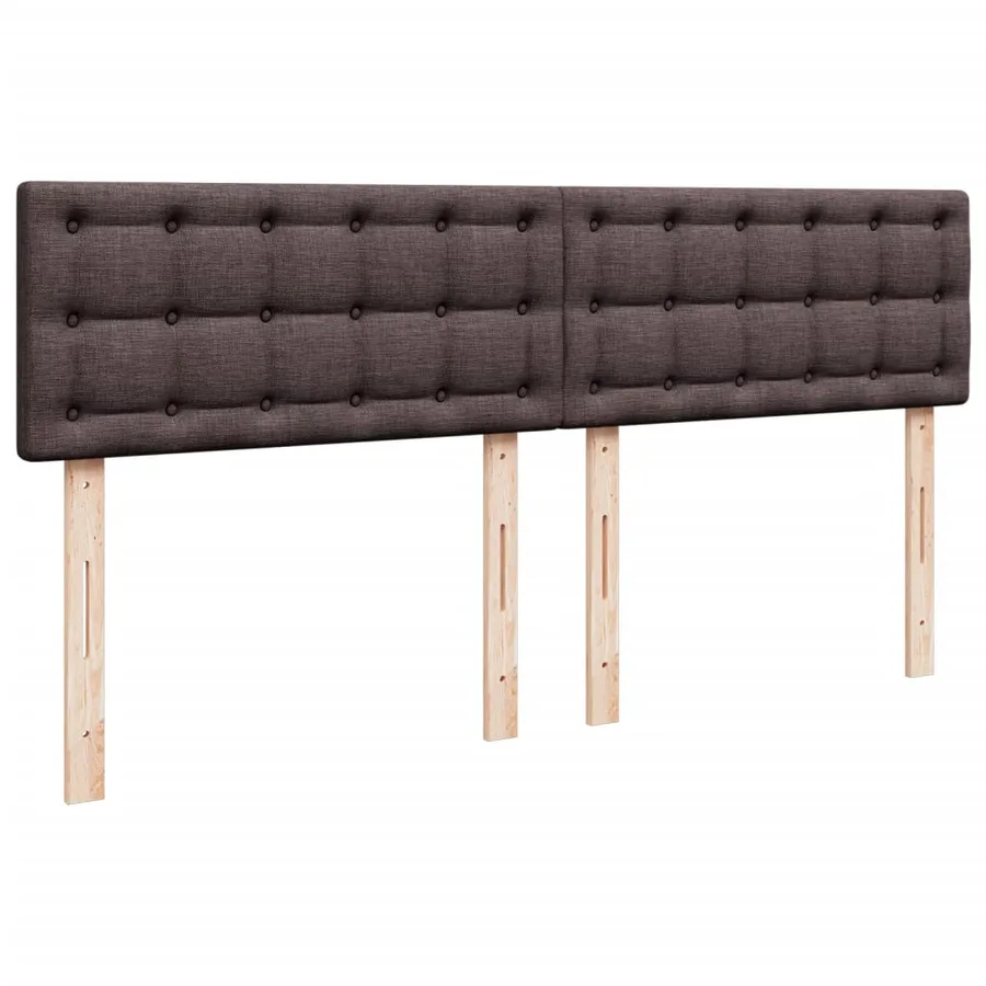 Sommier à lattes de lit avec matelas Marron foncé 200x200 cm - 7