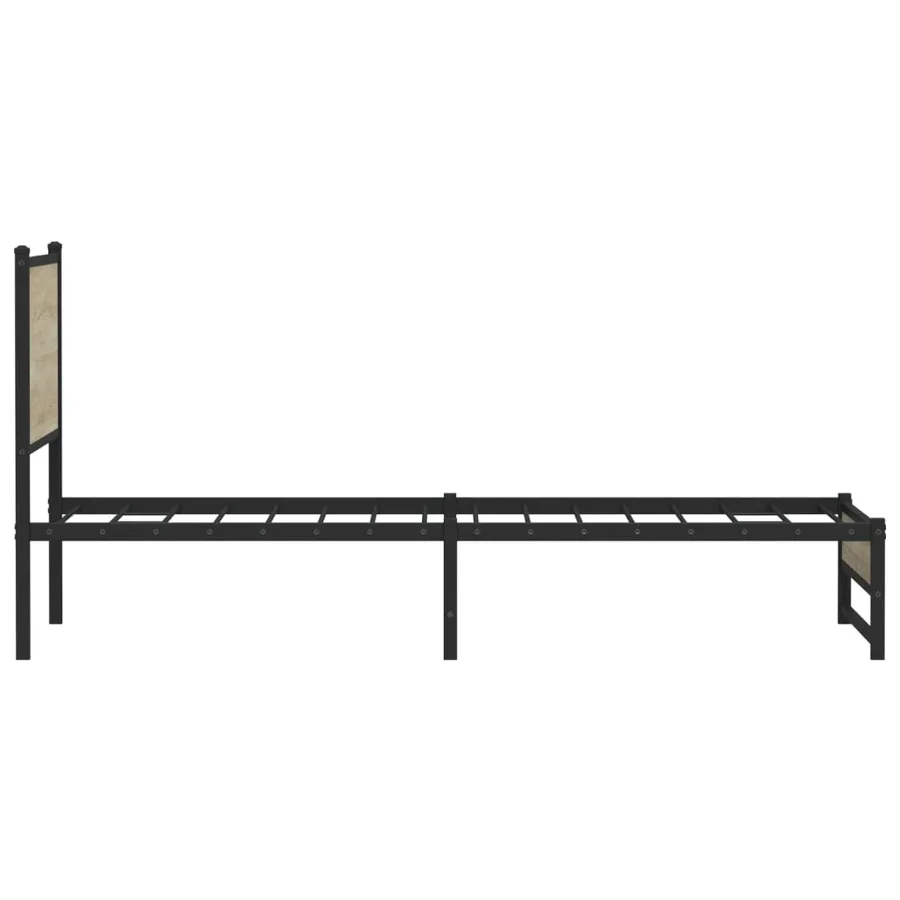 Cadre de lit en métal sans matelas chêne sonoma 107x203 cm - 6