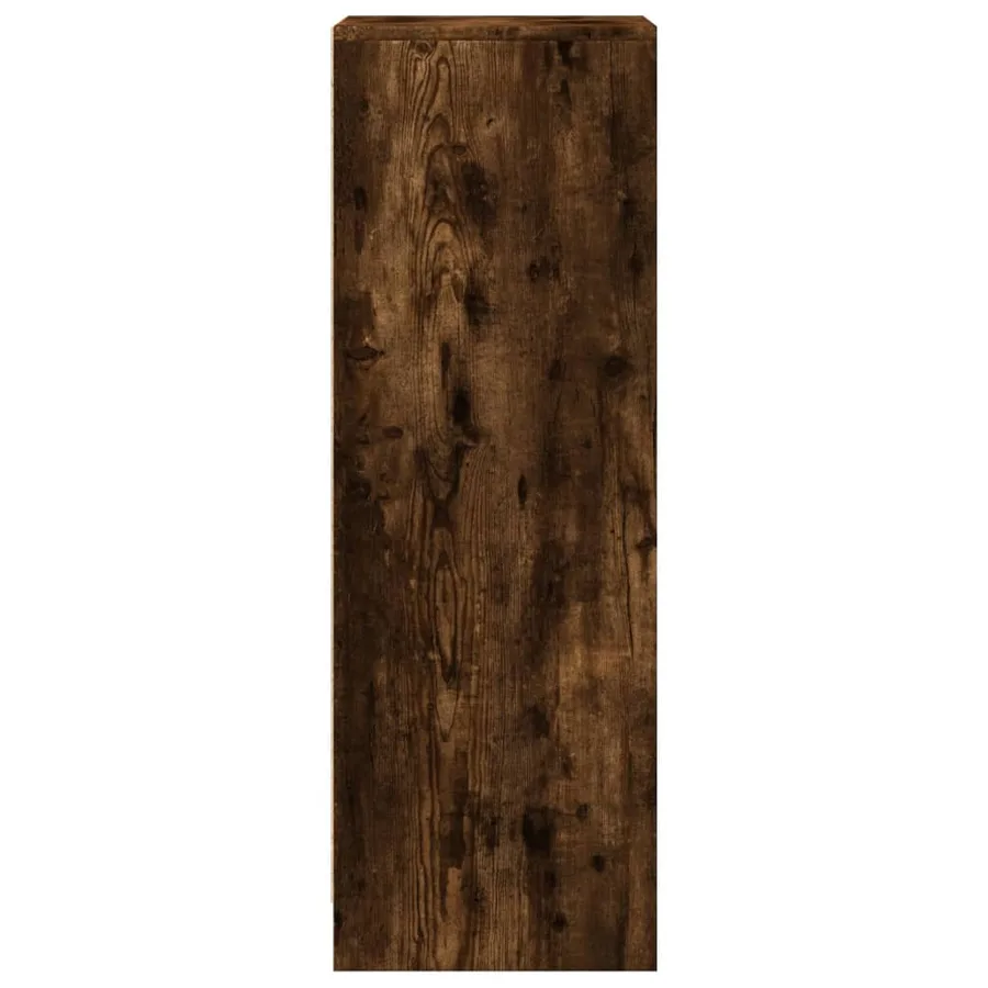Buffet avec LED chêne fumé 42,5x34x100 cm bois d'ingénierie - 8