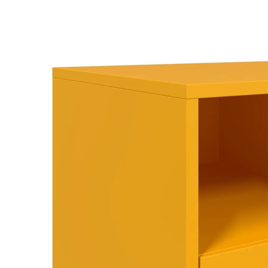 Meuble TV jaune moutarde 100,5x39x43,5 cm acier - 10