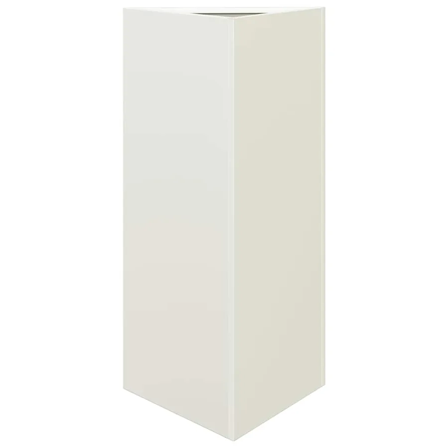 Jardinières 2 pcs blanc triangulaire 40x34,5x75 cm acier - 5