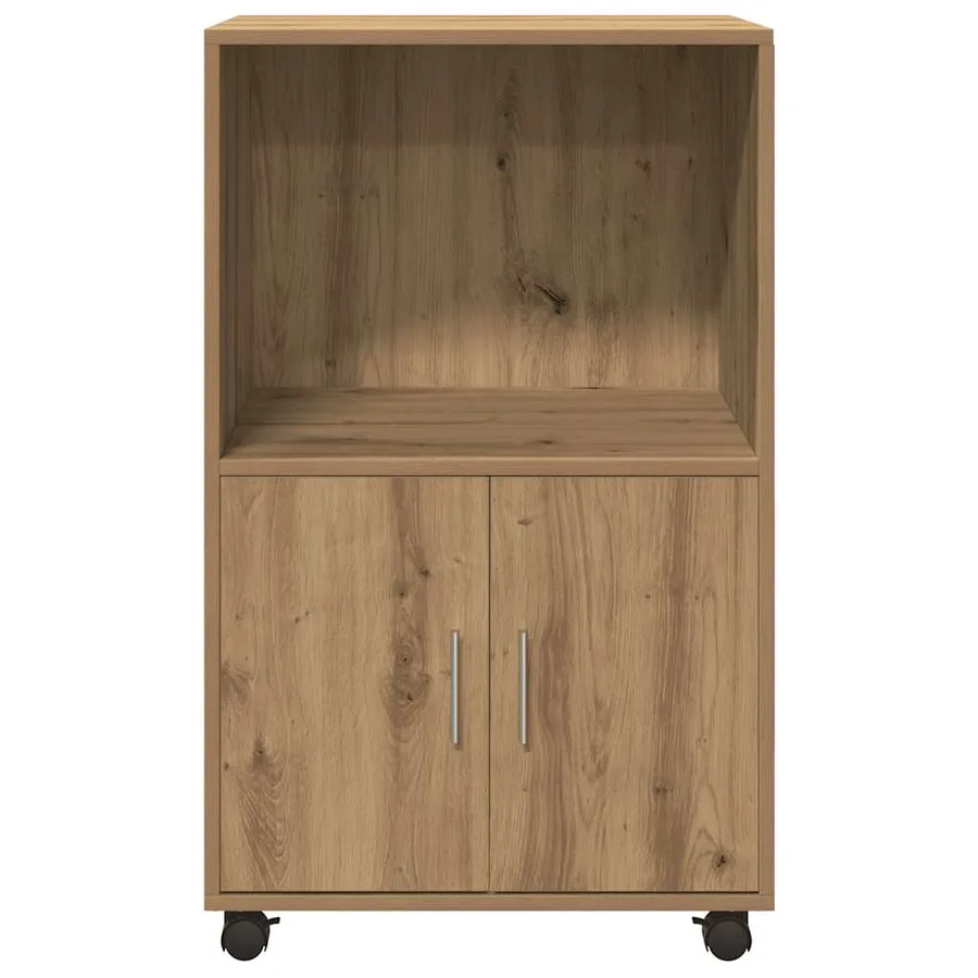 Armoire à roulettes chêne artisanal 55x40x91 cm bois ingénierie - 5