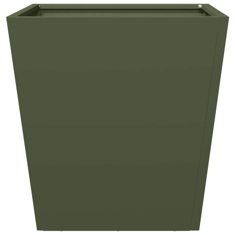 Jardinières 2 pcs vert olive 40x40x40 cm acier - 7