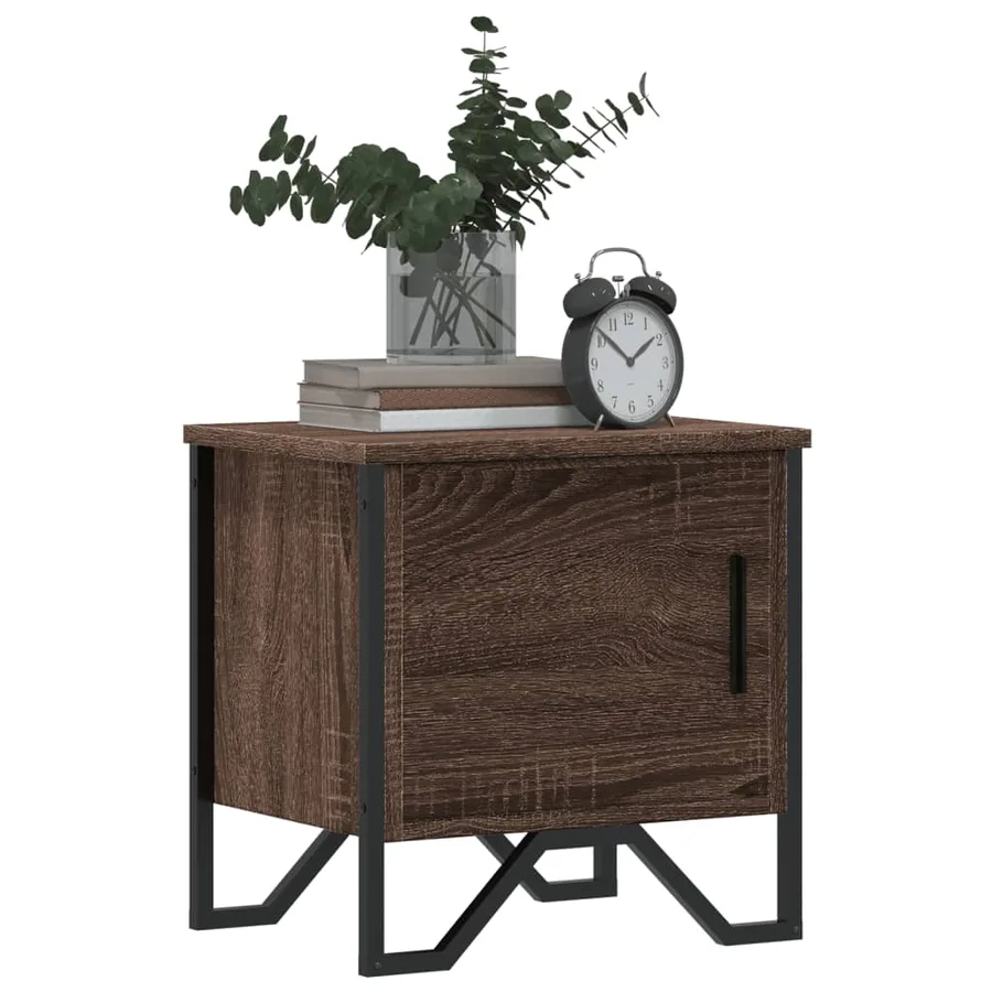 Tables de chevet 2pcs chêne marron 40x30x40cm bois d'ingénierie - 4