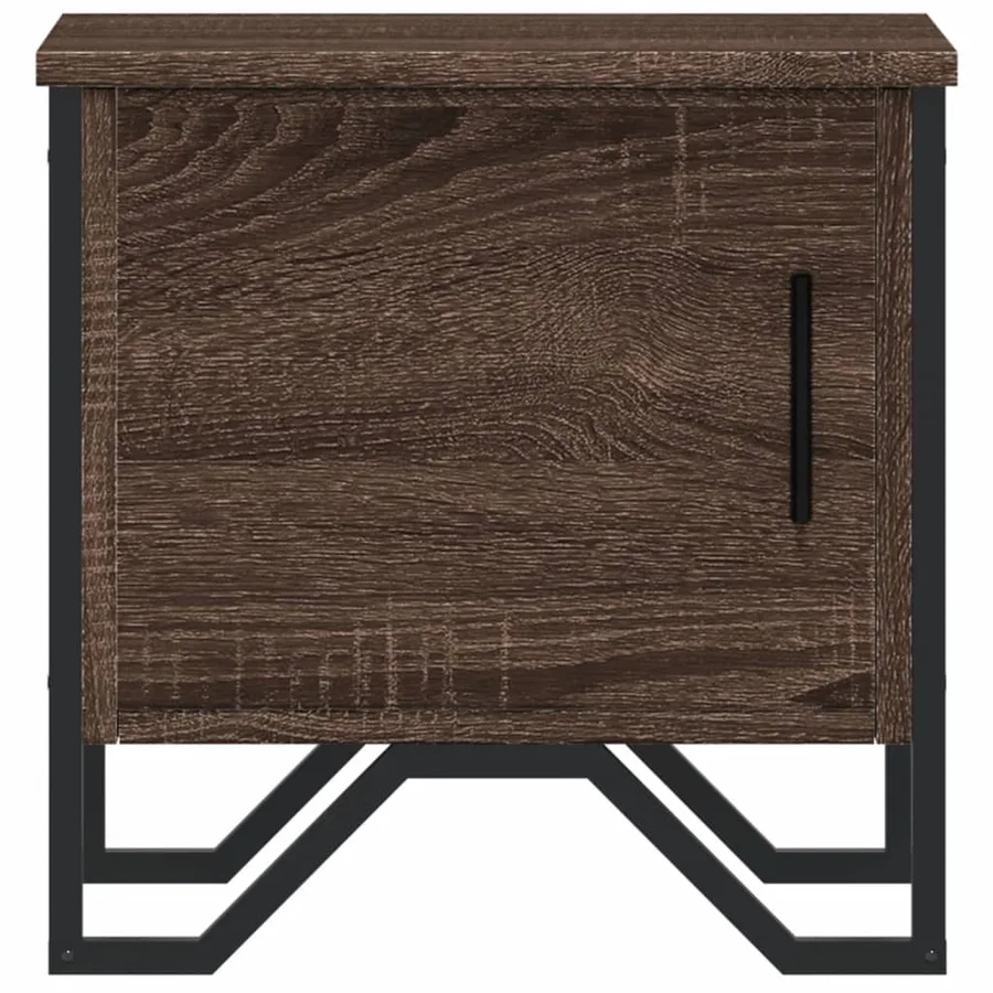 Tables de chevet 2pcs chêne marron 40x30x40cm bois d'ingénierie - 5