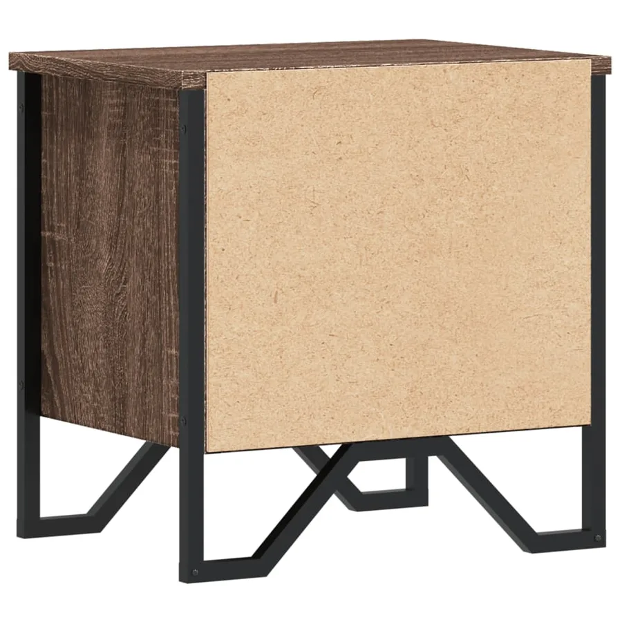 Tables de chevet 2pcs chêne marron 40x30x40cm bois d'ingénierie - 8