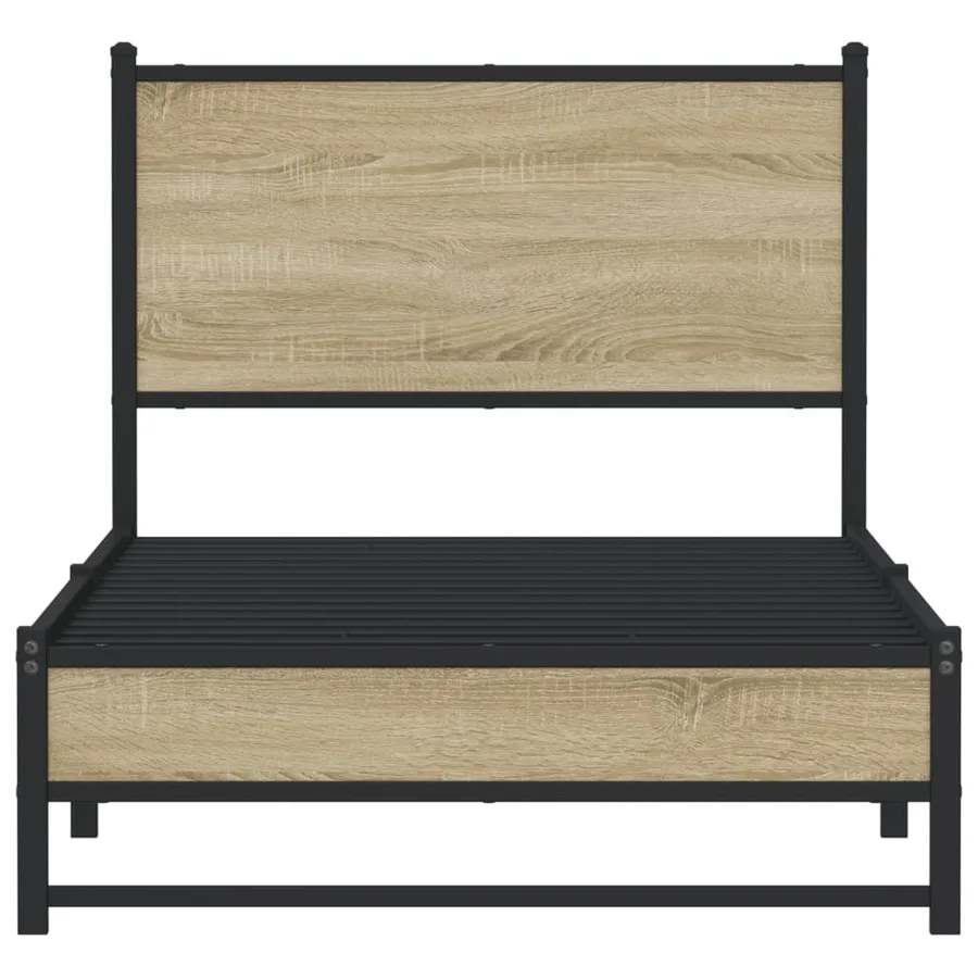 Cadre de lit en métal sans matelas chêne sonoma 80x200 cm - 5