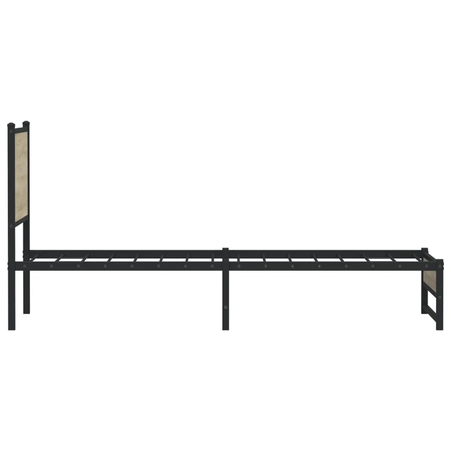 Cadre de lit en métal sans matelas chêne sonoma 80x200 cm - 6