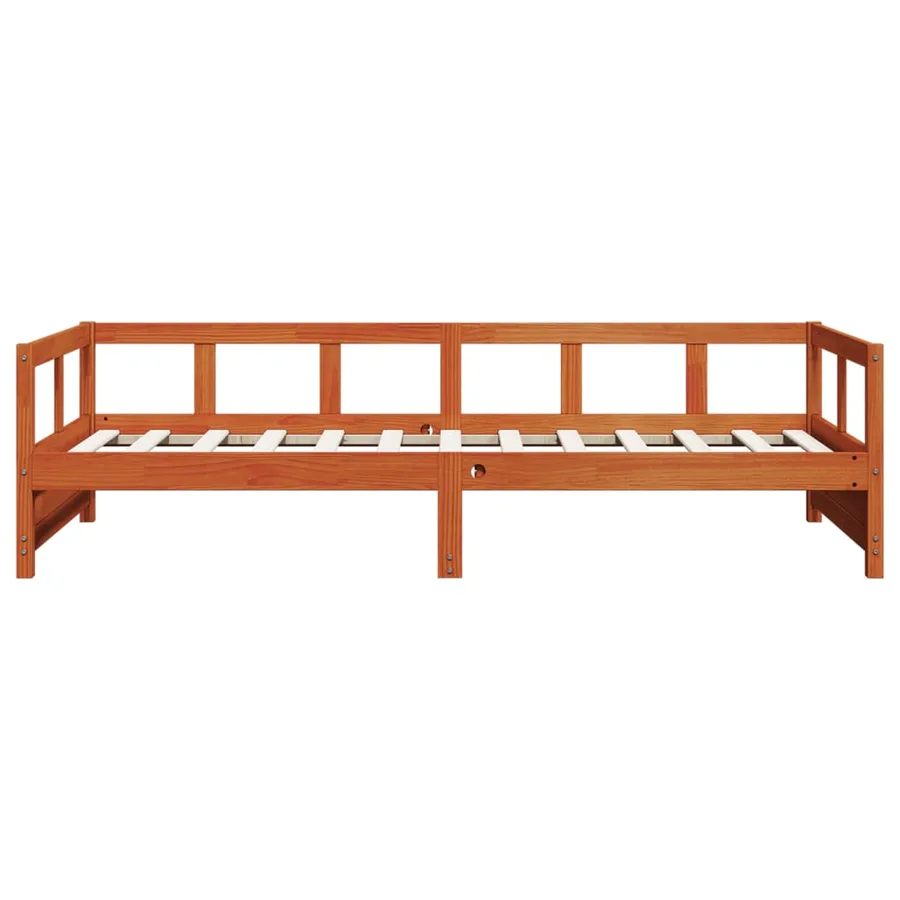 Lit de jour sans matelas cire marron 90x200 cm bois pin massif - 5