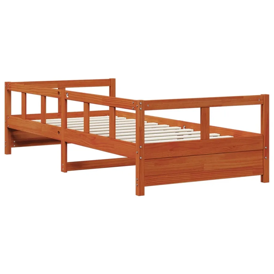 Lit de jour sans matelas cire marron 90x200 cm bois pin massif - 7