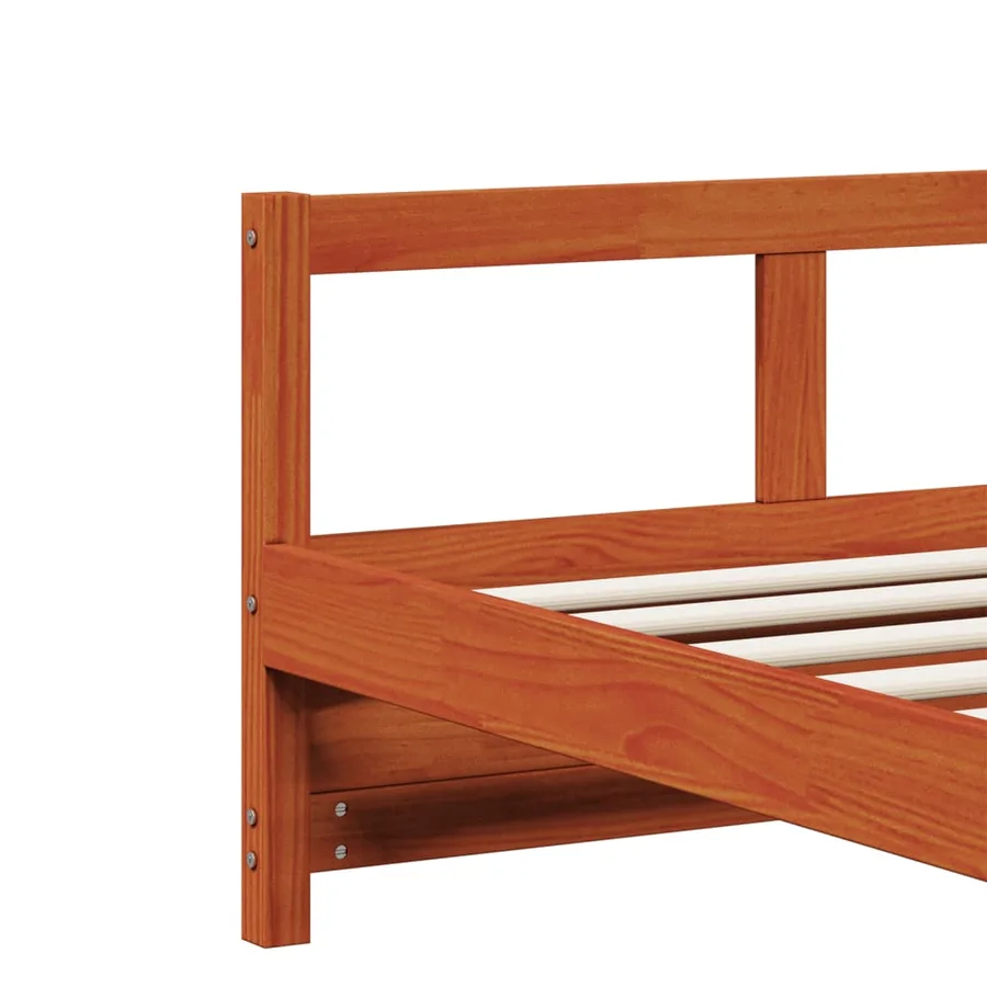 Lit de jour sans matelas cire marron 90x200 cm bois pin massif - 8