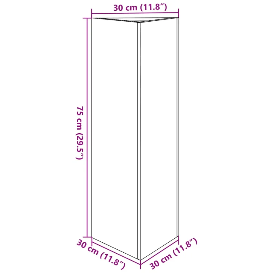 Jardinières 2 pcs anthracite triangulaire 30x26x75 cm acier - 12
