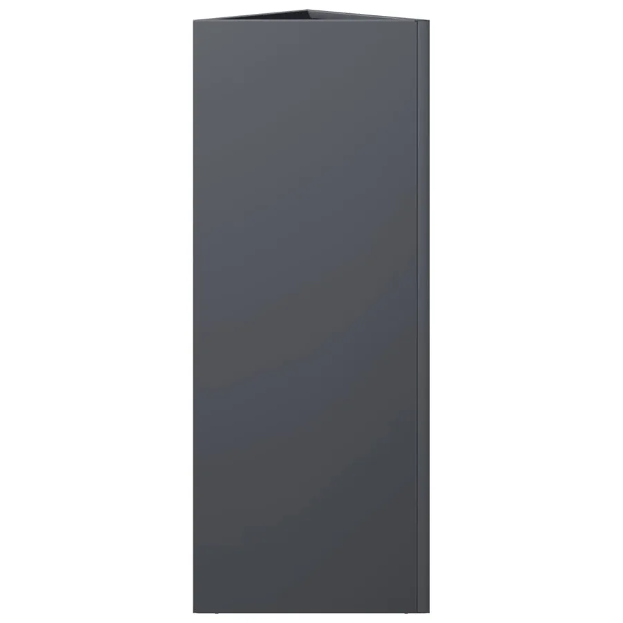 Jardinières 2 pcs anthracite triangulaire 30x26x75 cm acier - 7