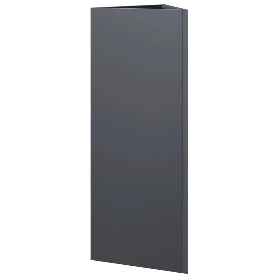 Jardinières 2 pcs anthracite triangulaire 30x26x75 cm acier - 8