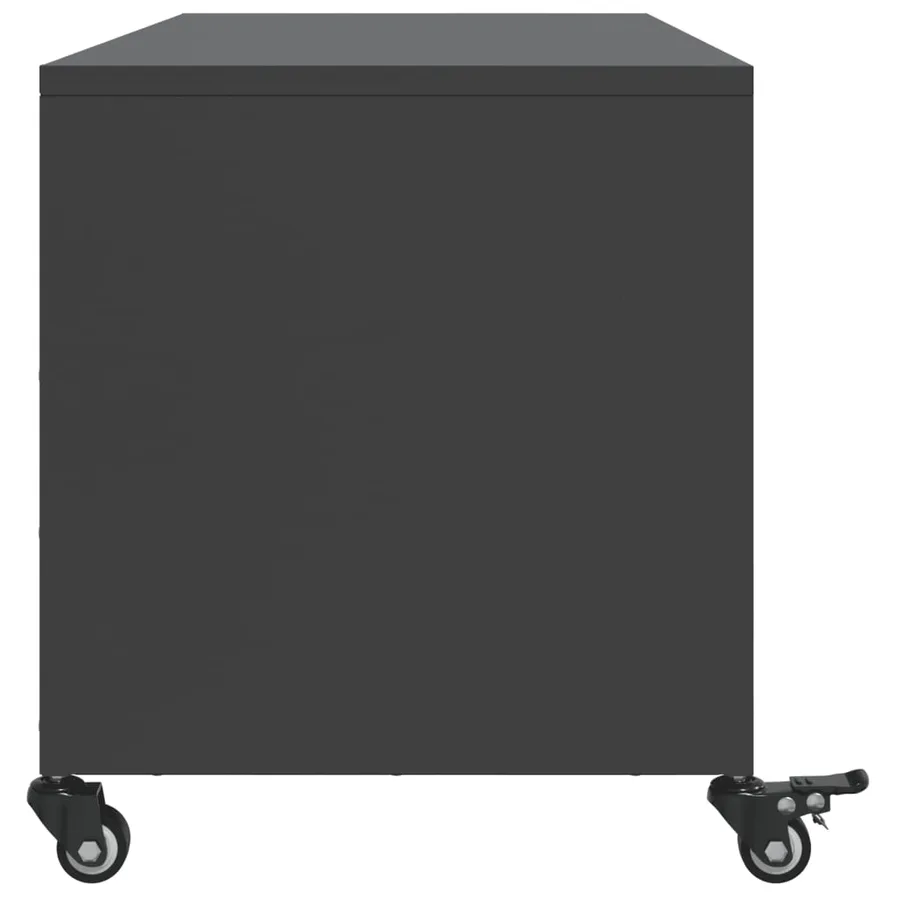 Meuble TV noir 100,5x39x43,5 cm acier - 7