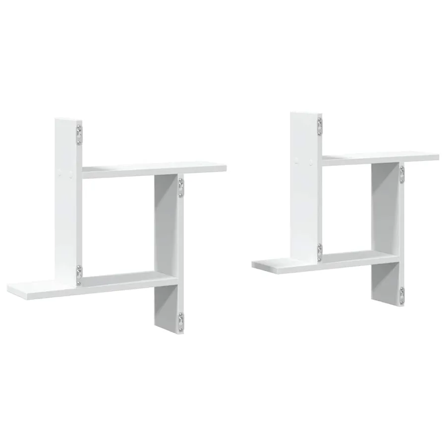 Étagères murales 2 pcs blanc 50x12x50 cm bois d'ingénierie - 7