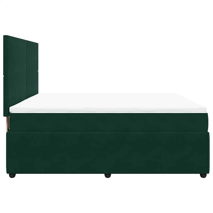 Sommier à lattes de lit et matelas Vert foncé 180x200cm Velours - 5
