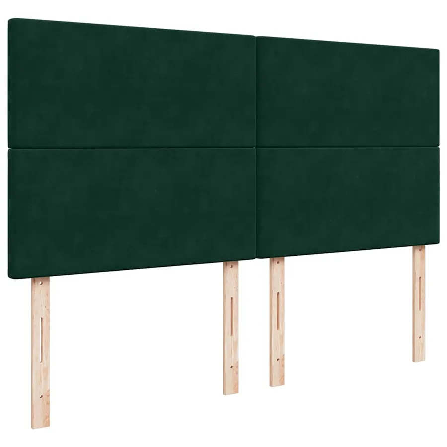 Sommier à lattes de lit et matelas Vert foncé 180x200cm Velours - 7