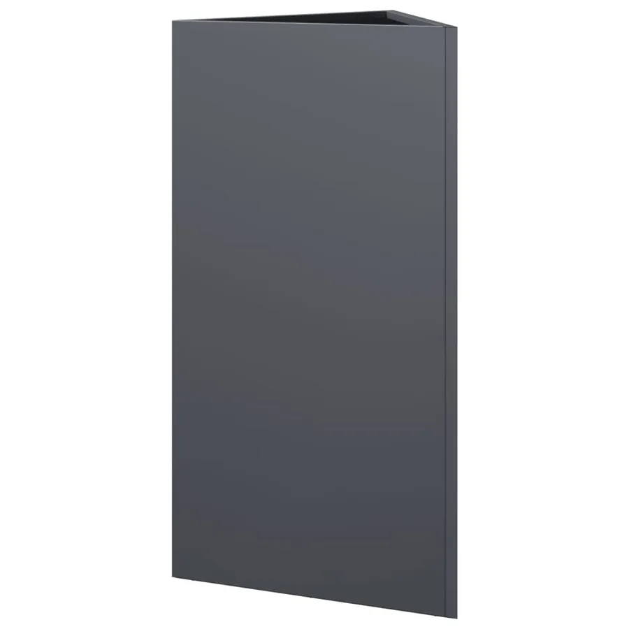 Jardinières 2 pcs anthracite triangulaire 40x34,5x75 cm acier - 8
