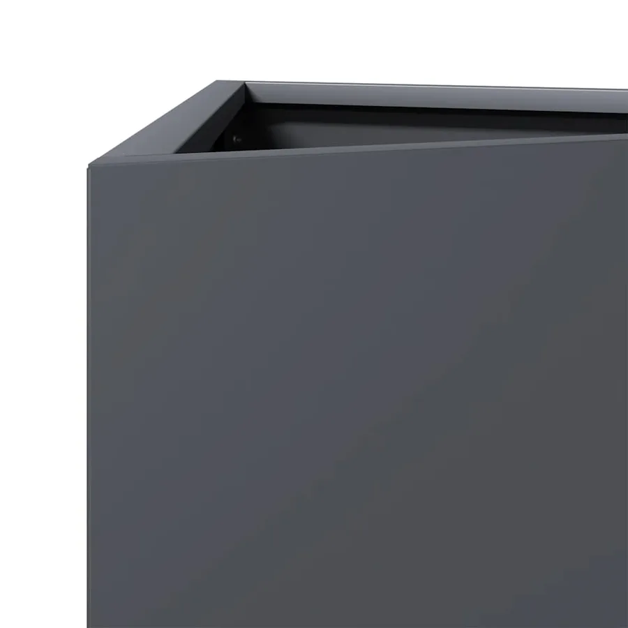Jardinières 2 pcs anthracite triangulaire 40x34,5x75 cm acier - 9