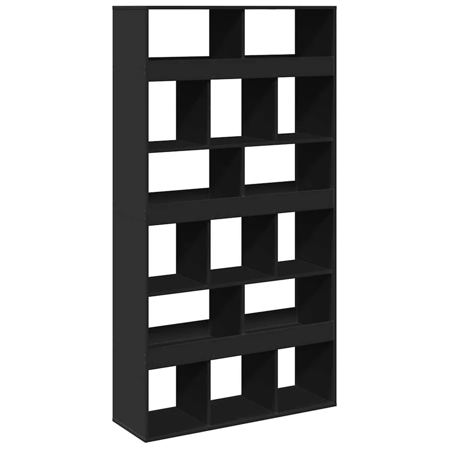 Bibliothèque noir 100x33x187,5 cm bois d'ingénierie - 6