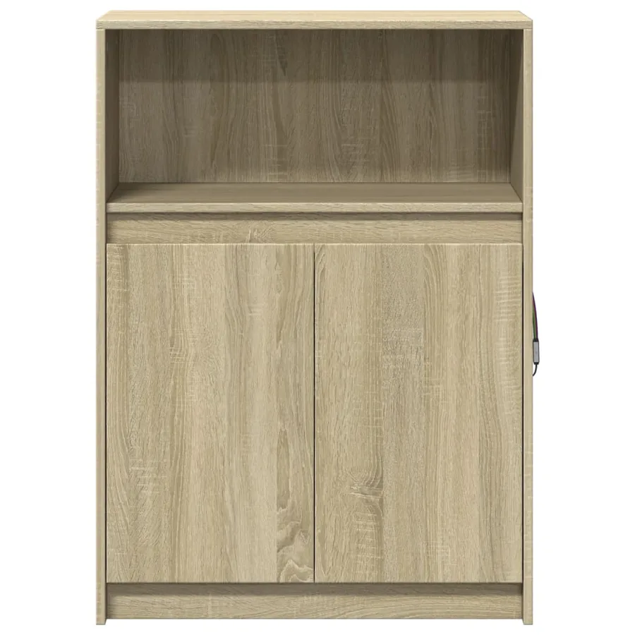 Buffet avec LED chêne sonoma 72x34x100 cm bois d'ingénierie - 6