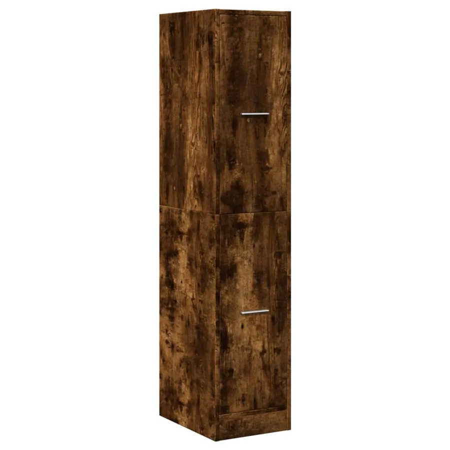 Armoire d'apothicaire chêne fumé 30x41x144,5 cm bois ingénierie - 4