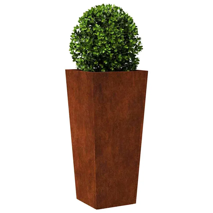 Jardinière 35x35x75 cm acier résistant aux intempéries - 3