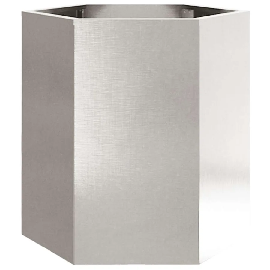 Jardinières 2 pcs hexagone 46x40x45 cm acier inoxydable - 9