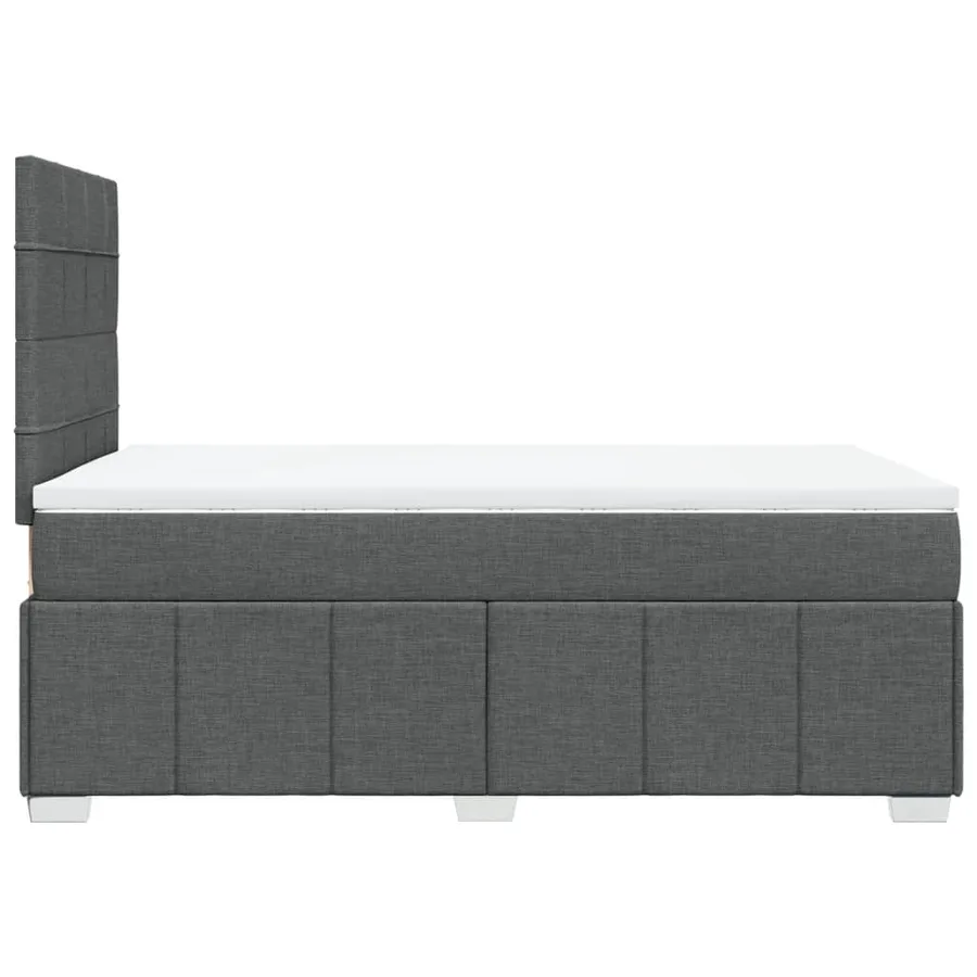 Sommier à lattes de lit avec matelas Gris foncé 120x200cm Tissu - 5
