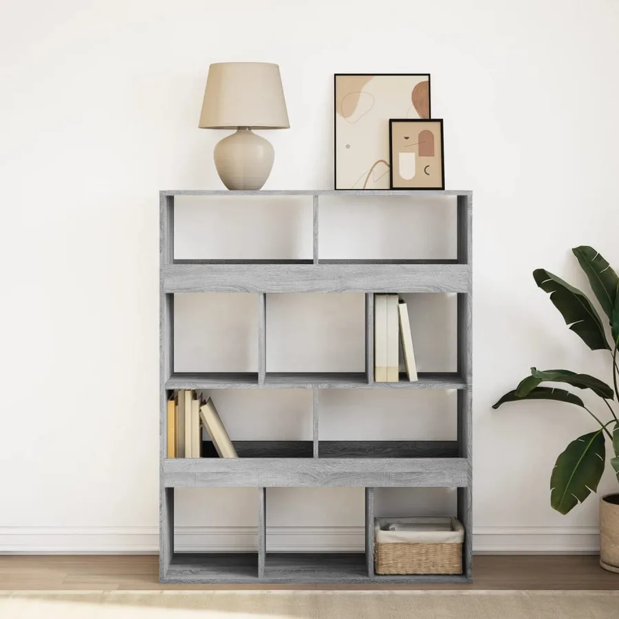 Bibliothèque sonoma gris 100x33x125,5 cm bois d'ingénierie - 3