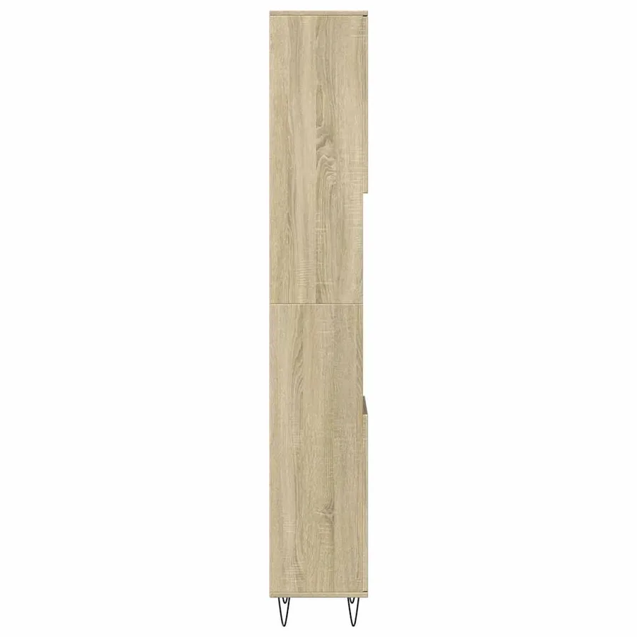 Armoire salle de bain chêne sonoma 30x30x190 cm - 5