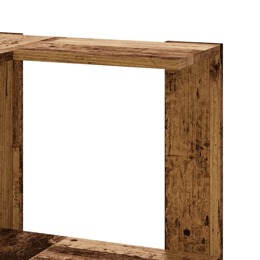 Bibliothèque d'angle à 5 niveaux vieux bois bois d'ingénierie - 7