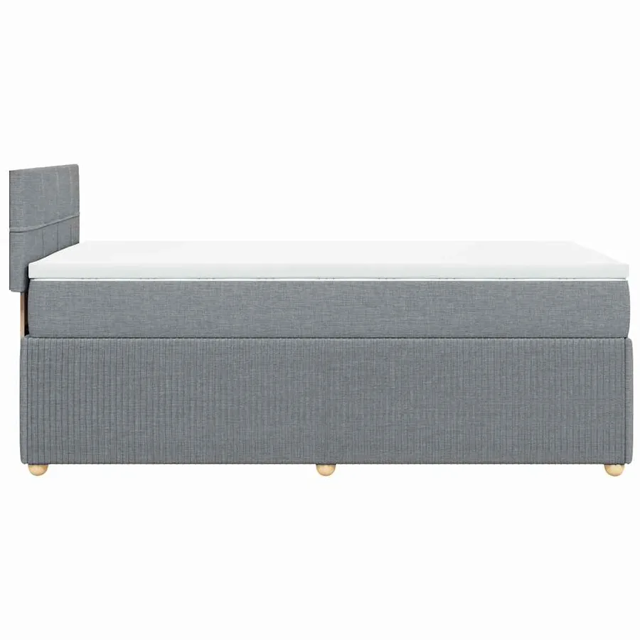 Sommier à lattes de lit avec matelas Gris clair 100x200cm Tissu - 5
