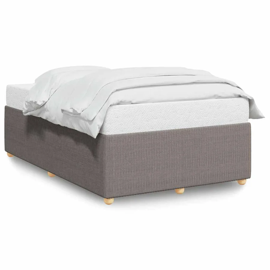 Cadre de lit sans matelas taupe 120x190 cm tissu - 2
