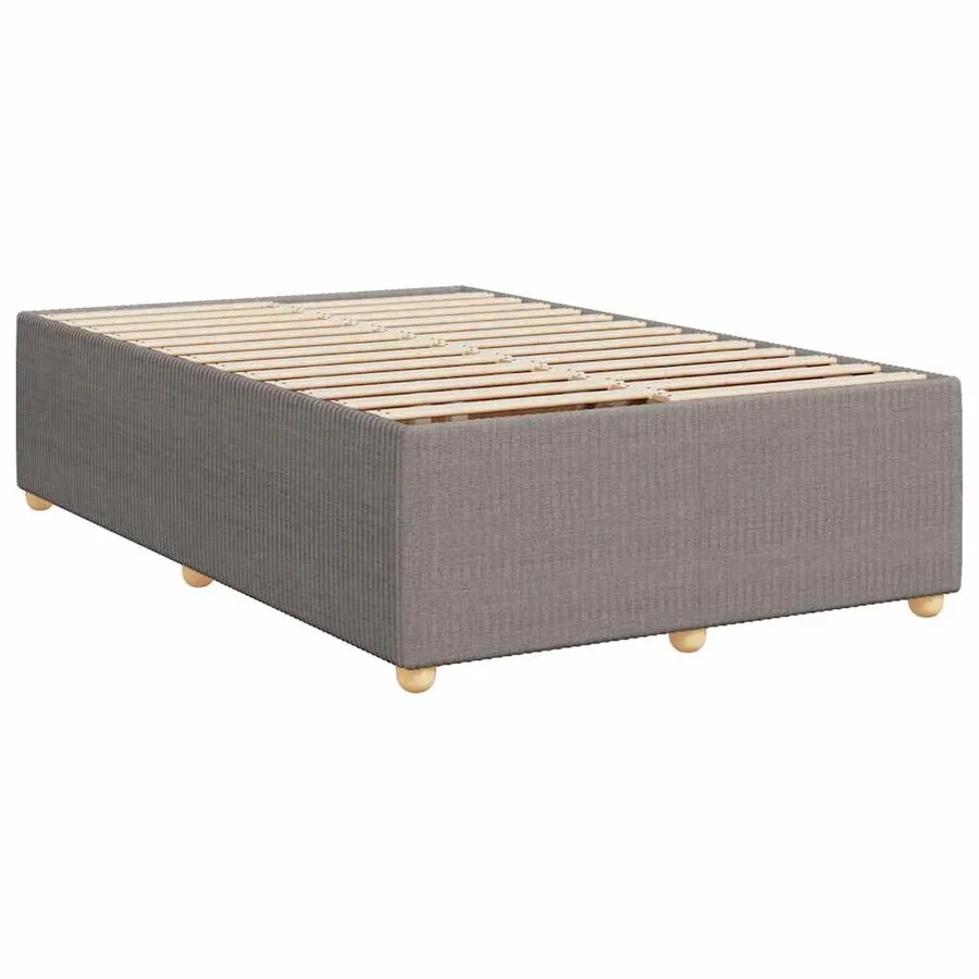 Cadre de lit sans matelas taupe 120x190 cm tissu - 3