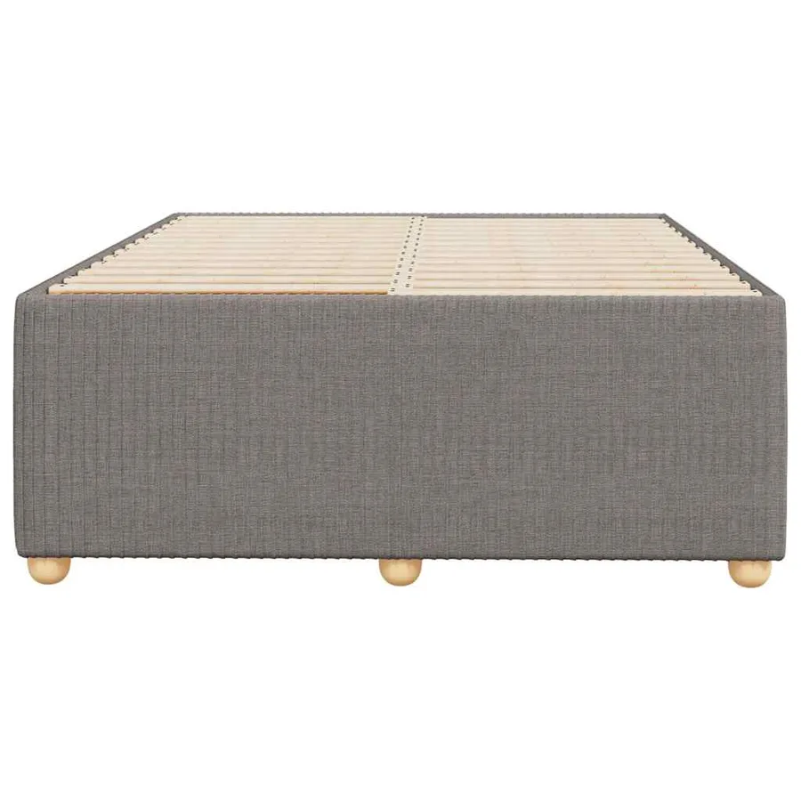 Cadre de lit sans matelas taupe 120x190 cm tissu - 4