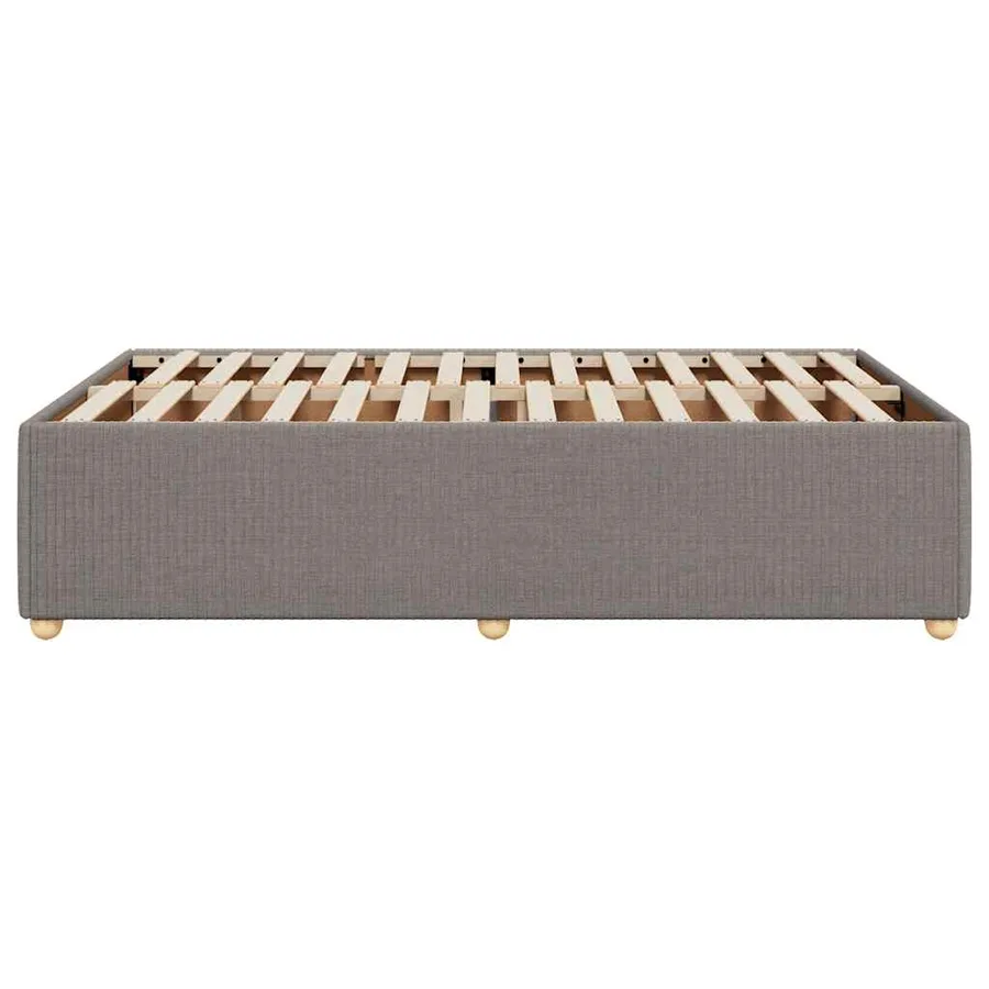 Cadre de lit sans matelas taupe 120x190 cm tissu - 5