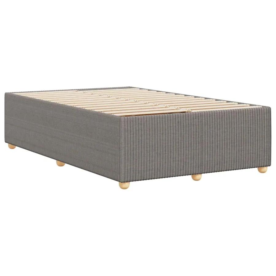 Cadre de lit sans matelas taupe 120x190 cm tissu - 6