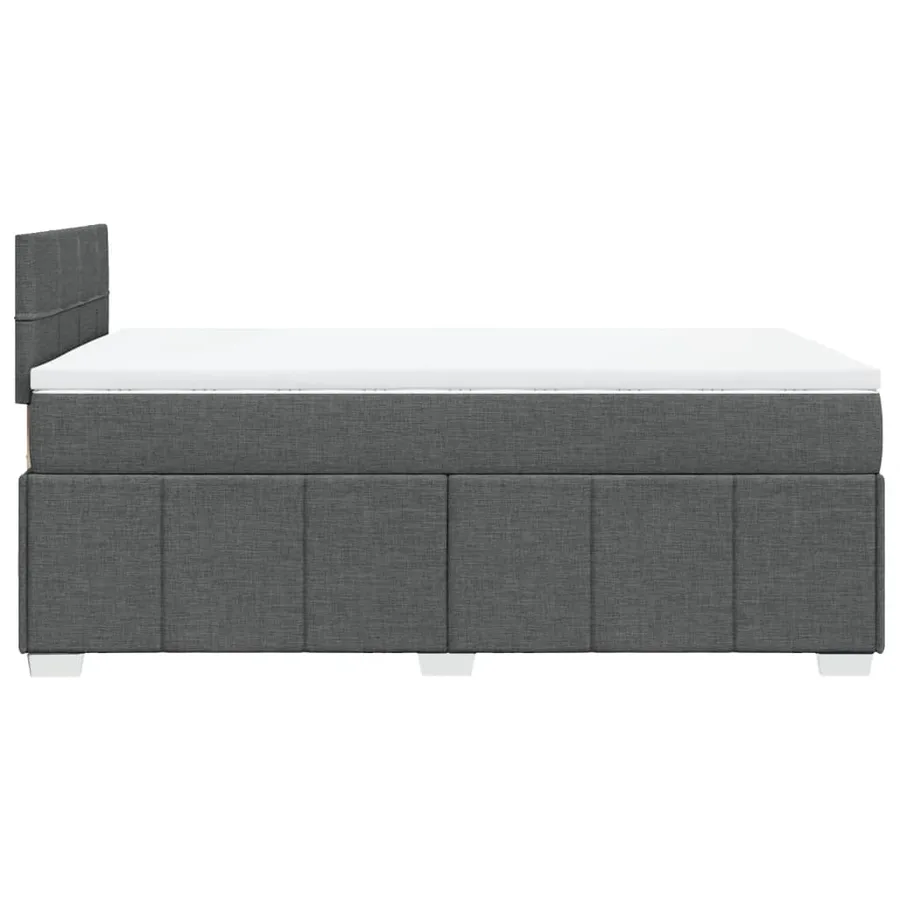 Sommier à lattes de lit avec matelas Gris foncé 120x200cm Tissu - 7