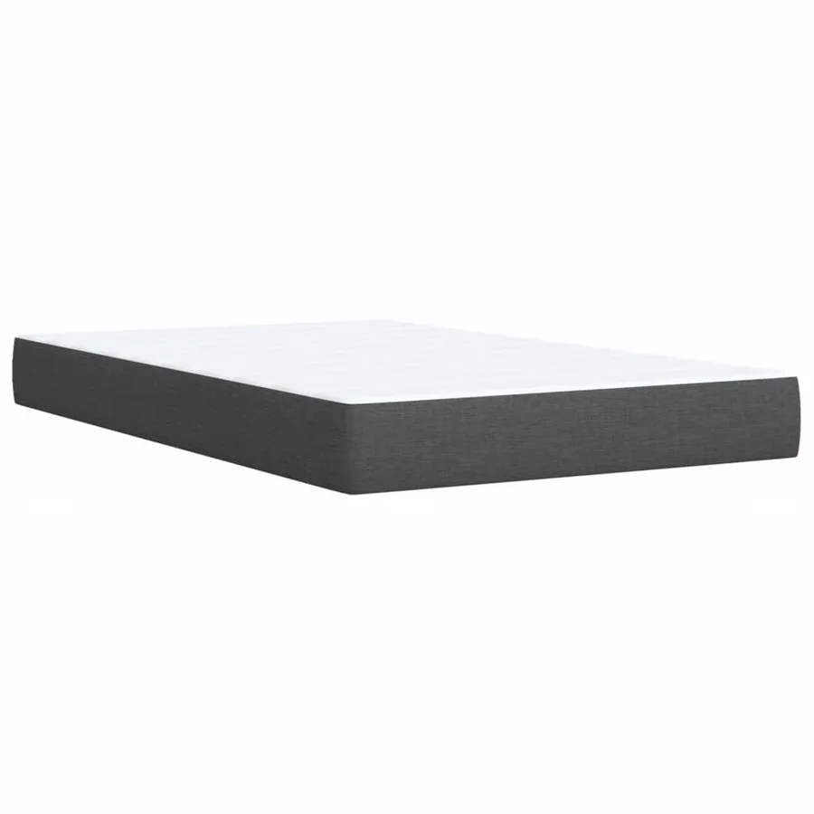 Sommier à lattes de lit avec matelas Gris foncé 120x200cm Tissu - 10