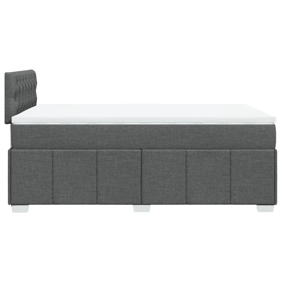 Sommier à lattes de lit avec matelas Gris foncé 120x200cm Tissu - 7