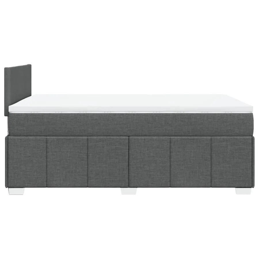 Sommier à lattes de lit avec matelas Gris foncé 120x200cm Tissu - 7