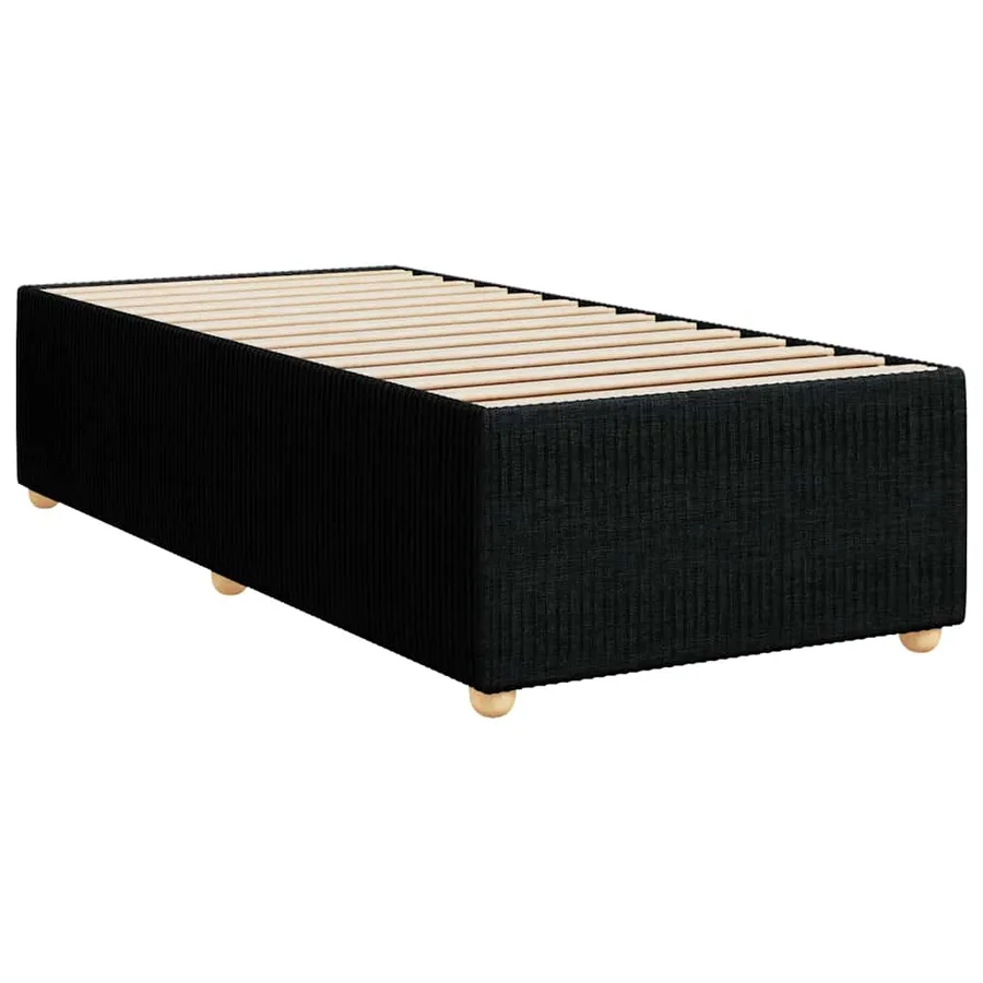 Cadre de lit sans matelas noir 80x200 cm tissu - 3