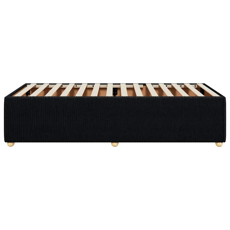 Cadre de lit sans matelas noir 80x200 cm tissu - 5