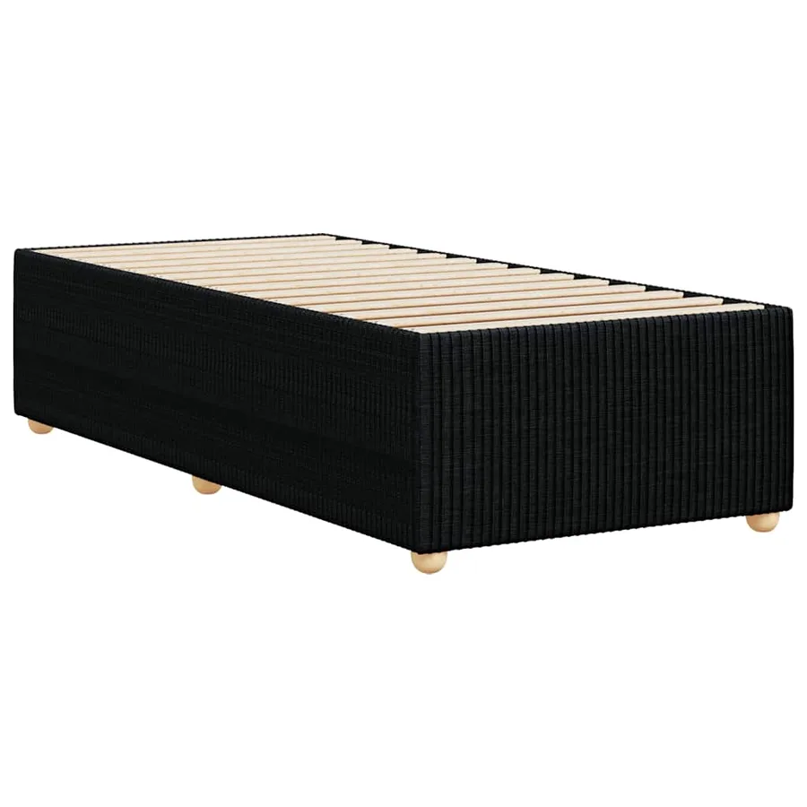 Cadre de lit sans matelas noir 80x200 cm tissu - 6